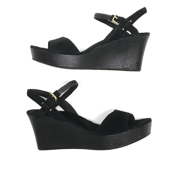 UGG Shoes | Ugg Dalessio Black Cork Wedge Platform Sandals 2 | Poshmark